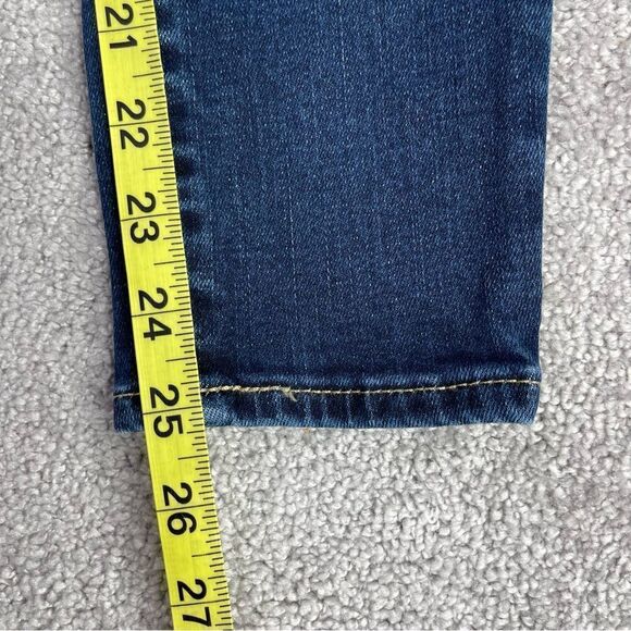 Gap Jeans Women’s 2 Blue Dark Wash Slim Fit Cropped Skinny Leg Low Rise Denim - Picture 12 of 14